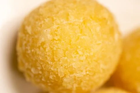 Cheese ball close up in crispy breading Stock Photos