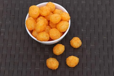 Cheese ball made up of round shape Stock Photos
