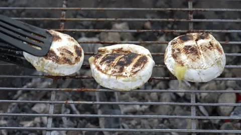Cheese on barbecue. Stock Footage 161736060
