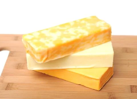 Cheese bars Stock Photos