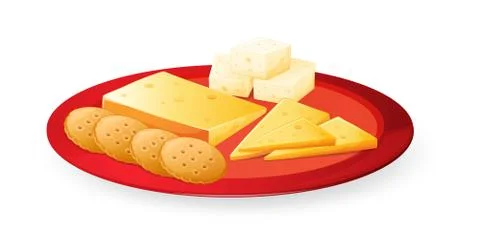 Cheese biscuits in plate Stockillustratie