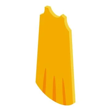 Cheese block isometric with bite marks showing deliciousness Stock Illustration