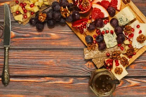 Cheese board concept Stock Photos