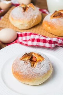 Cheese bread on the table Stock Photos
