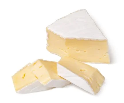 Cheese brie on a white background Stock Photos