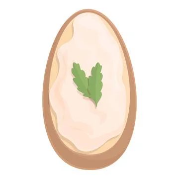 Cheese bruschetta icon cartoon vector. Italian bread Stock Illustration