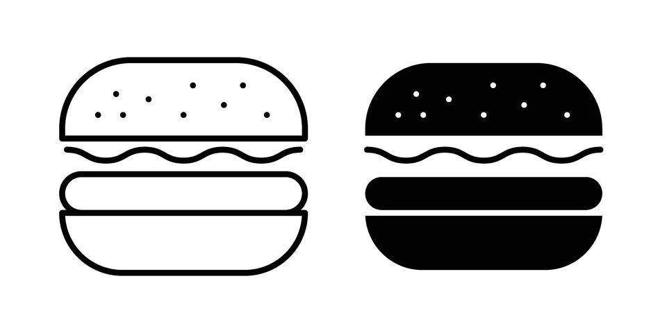 Cheese burger icon vector design. EPS10 Stock Illustration
