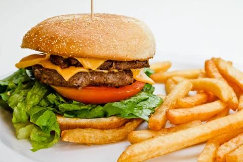 Cheese Burger Stock Photos
