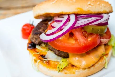 Cheese burger Foto stock