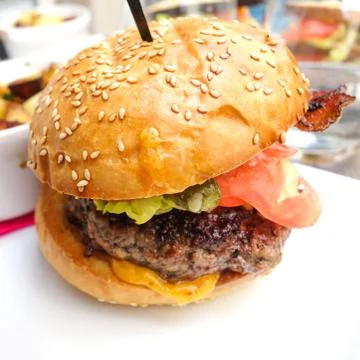 Cheese burger Stock Photos