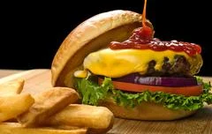Cheese Burger Stock Photos
