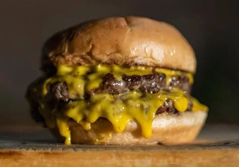Cheese burger. Stockfoto's