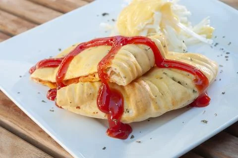 Cheese Calzone Mozzarella Foto stock