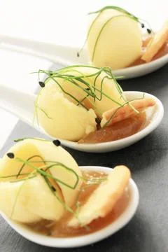 Cheese canape Foto stock