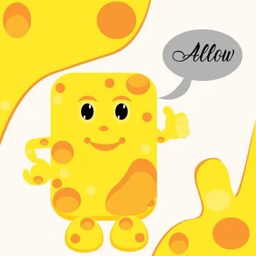 Cheese character Stock Illustration