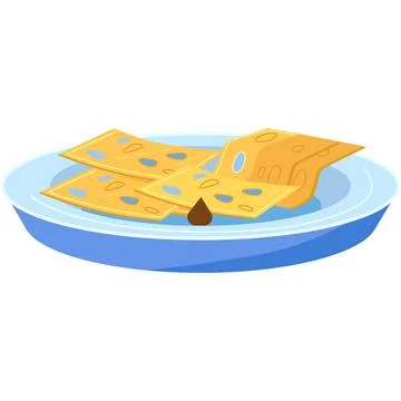 Cheese cheddar on plate vector icon isolated 库存插图