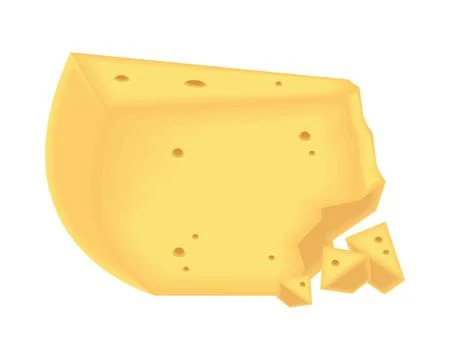 Cheese cheddar realistic icon Stock Illustration