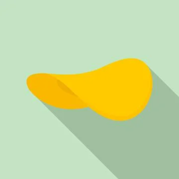 Cheese chips icon, flat style Stock Illustration