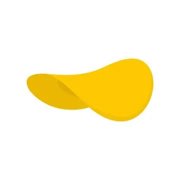 Cheese chips icon, flat style Stock Illustration
