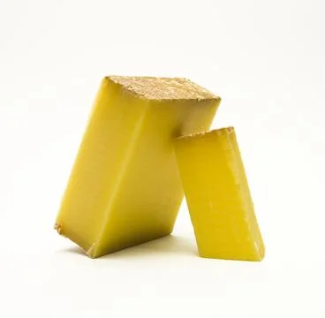 Cheese Comte isolated on a white background Stock Photos