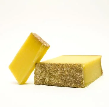 Cheese Comte isolated on a white background 스톡 사진