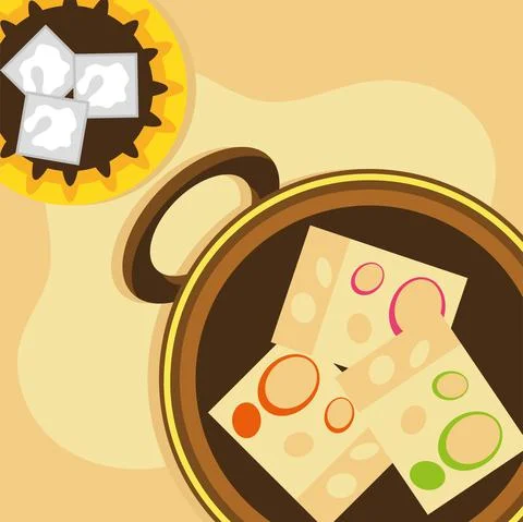 Cheese with cookies Stock Illustration