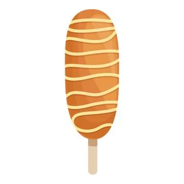 Cheese corn dog icon cartoon vector. Hot food イラスト素材