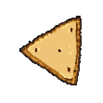 Cheese cracker biscuit pixel art vector illustration Stock-Illustration