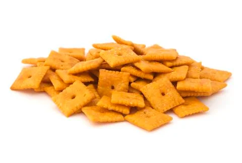 Cheese crackers Foto stock