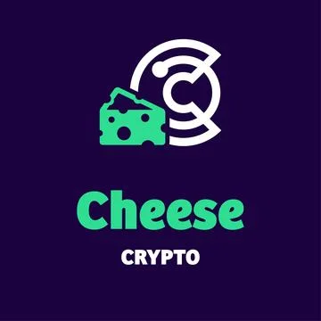 Cheese Crypto Logo Stock Illustration