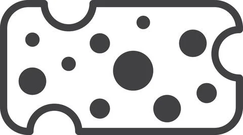Cheese cubes illustration in minimal style Stock Illustration