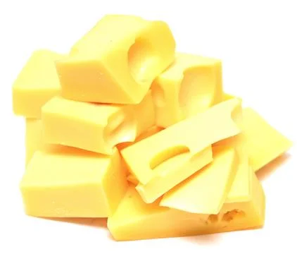 Cheese cubes Stock Photos