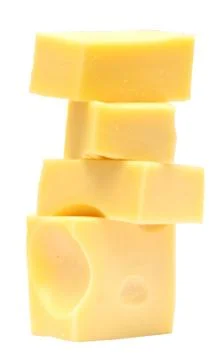 Cheese cubes Stock Photos