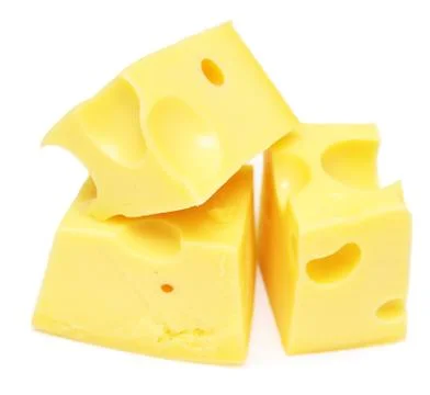 Cheese cubes Stock Photos