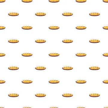 Cheese cubes on toothpicks pattern with white background Stock Illustration