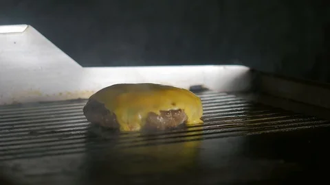 Cheese cutlet grilled on black background Vídeo Stock 112002650