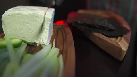 Cheese cutting Stock Footage 280367191
