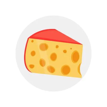 Cheese design element. flat icon Stock Illustration