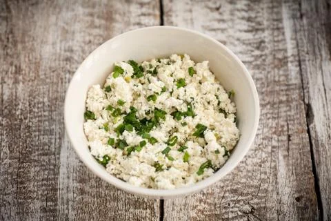 Cheese with dill Stock Photos