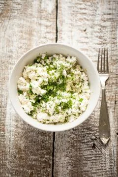 Cheese with dill 스톡 사진