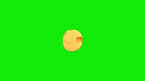 Cheese dot punctuation mark animation on green screen background loop. Stock Footage 339323159
