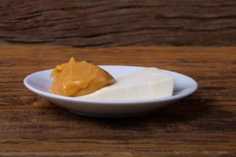 Cheese with Dulce de Leche Stock Photos