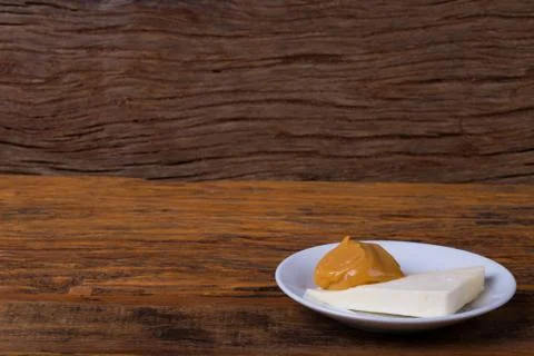 Cheese with Dulce de Leche Foto stock
