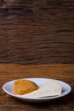 Cheese with Dulce de Leche Foto stock