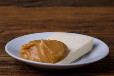 Cheese with Dulce de Leche Foto stock