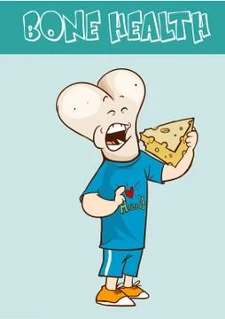 Cheese eating vector bone illustration Stock Illustration