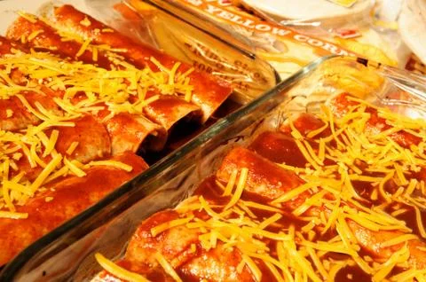 Cheese enchiladas Stock-Fotos