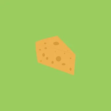 Cheese flat icon Stock Illustration