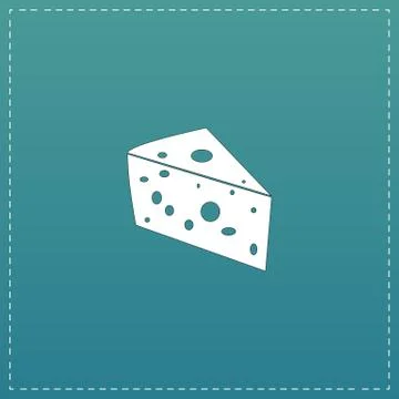 Cheese flat icon Stock Illustration