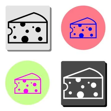 Cheese. flat vector icon Illustrazione stock
